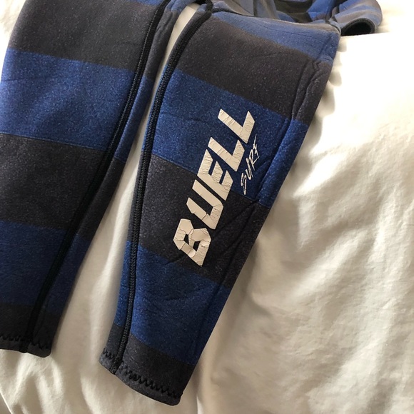 Wetsuit Full Suit 4/3mm No Zip Buell Striped - Picture 9 of 11